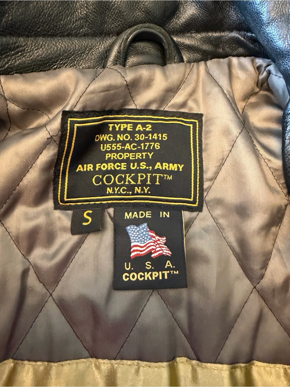 Type A-2 Flight Jacket , Cockpit Army Air Force, Size Small EXCELLENT pin Up - Picture 7 of 16